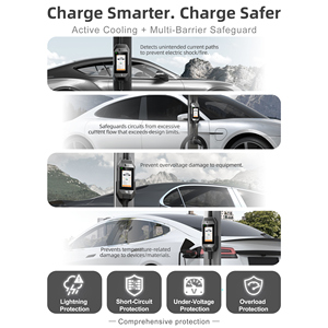 Feyree 7kW Single Phase Type 2 EV Charger 4.3-Inch Touch Screen 32A WIFI <b>Smart</b> <b>Remote</b> <b>Control</b> 5M Cable Portable EVSE - Product Image 4
