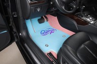 Tapis de sol de voiture en cuir coloré, tapis double couche en diamant, tapis de voiture durables, ensemble complet pour Hyundai/Kia/Toyota/Nissan/Suzuki/Ford