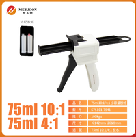 Pistol Dispenser Perekat Batu Manual 75ML 10:1 Dua Komponen untuk Perekat Sambungan Meja Marmer Granit
