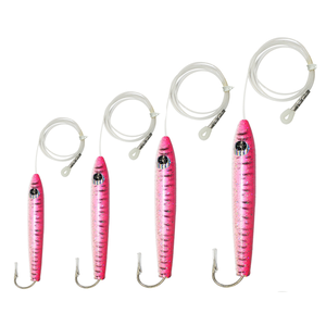 Esche in Legno di Cedro da 4, 6, 8, 10 Pollici per Pesca a Traina di Tonno e Mahi - Naturali, Zucchini, Viola, Blu/Bianco e Rosso/Bianco - Product Image 2