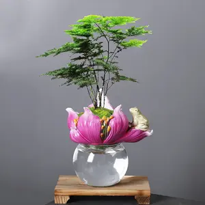 Современный простой китайский стиль креативный бамбуковый ленивый цветочный горшок из смолы