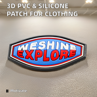 Étiquettes personnalisées Weshine avec logo de marque, écologiques, en relief 3D, pour chaussures, découpées à chaud, enroulées, en caoutchouc/silicone/PVC, en soie