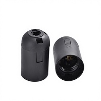 Support de lampe à cassette E27 en plastique, accessoires d'éclairage LED à vis, accessoires de lustre, corps de lampe, support de lampe noir et blanc CE