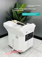 Équipement de Spa de Tête Portable pour Salon, Bassin Mobile de Lavage de Cheveux avec Lit de Massage Portable et Shampooing