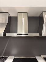 Penghisap Asap Dapur Komersial 36 Inci 900CFM dengan Bodi Baja Tahan Karat, Filter Baffle, Kontrol Inframerah, Lampu LED