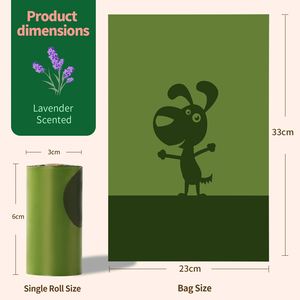 Sacs à déjections canines 100% biodégradables, sacs à déchets pour animaux de compagnie compostables, anti-fuites, écologiques - Product Image 5