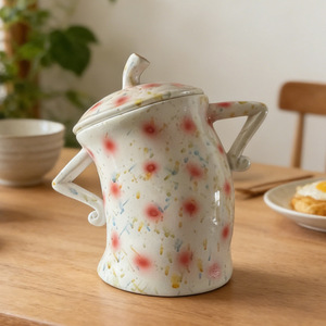 Adornos creativos de resina para tazas, pintados a mano con estilo de tinta salpicada, para almacenamiento de tazas, decoraciones y regalos. - Product Image 2