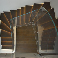 Escalier garde-corps en fer forgé avec escalier flottant de conception