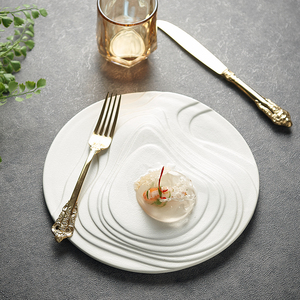 Assiette à dîner en céramique givrée, porcelaine noire, plateau à steak, à pâtes, à dessert, plateau à sashimi, plateau à salade, plateau à sushi, <span class=keywords><strong>vaisselle</strong></span> de restaurant - Product Image 3