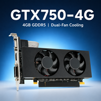 Nouvelle carte graphique GTX750 4 Go GDDR5 128 bits PCI Express DirectX 12 à profil bas pour ordinateur de bureau de jeu DVI VGA avec ventilateur