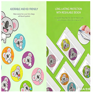 Patchs et autocollants anti-moustiques naturels longue durée, imperméables pour bébé, formule sûre pour bébé avec huiles essentielles de <span class=keywords><strong>citronnelle</strong></span> - Product Image 2