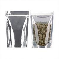 Sachet Doypack OEM personnalisé imprimé en gros pour usine, en BOPP, VMPET, PE, avec fenêtre transparente de 0,16 mm et fermeture éclair, pour noix, céréales, thé, café