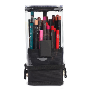 Nuovo Design: Borsa Organizer per Pennelli da Trucco e Cosmetici in PVC Trasparente Autoportante con Divisori e Coperchio Trasparente - Product Image 2