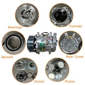 SD5H11用コンプレッサーカーエアコントラック12V用コンプレッサーパーツ用ユニバーサル6PKカーコンプレッサー - Product Image 6