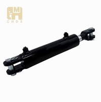 Cylindre hydraulique agricole à double action robuste avec fixation à étrier pour tracteur