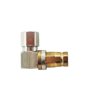 DC-1GHz mini din 1.6/5.6 Female Bulkhead Right Angle Clamp rf coaxial Connector For 2YCCY Cable 75ohm