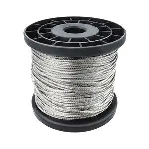 סיטונאי מחיר פלדת כבל חבל 6x19 + FC חבלי חוט 6mm 8mm 10mm מגולוון פלדה חוט חבל סין ספק