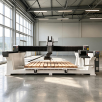 Scie à pont CNC 4 axes pour la découpe de pierre, de marbre et de dalles de quartz