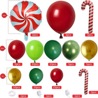 Décoration de Noël Ballon Ensemble Articles De Fête Cadeau Arbre De Noël Père Noël Combinaison Ensemble Ballon Arc