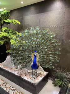 Estatua de pavo real con <span class=keywords><strong>plumas</strong></span> reales, tamaño real, en venta - Product Image 6