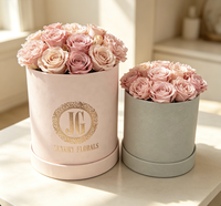Boîtes d'emballage cadeau rondes personnalisées OEM 2026 en carton recyclé avec motif floral personnalisable