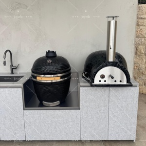 JOYEDA Accessoires pour comptoirs, structure modulaire en acier, conteneurs à <span class=keywords><strong>pizza</strong></span> modernes, îlot de cuisine extérieure, armoires résistantes aux intempéries - Product Image 3