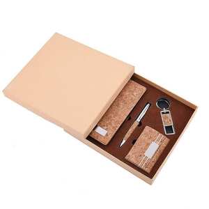 Nuevas ideas de productos 2024 Eco Friendly <span class=keywords><strong>Cork</strong></span> Notebook Set Custom Company Corporate Promocional Gift items Set - Product Image 1