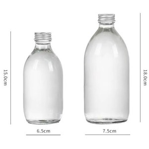 Échantillon gratuit Logo personnalisé bouteilles de verre de jus de boisson transparent Boston 280ml 350ml 500ml avec bouchon à vis pour Kombucha et <span class=keywords><strong>Tequila</strong></span> - Product Image 5