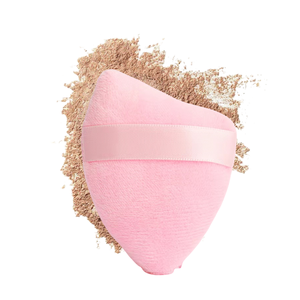 Etiqueta privada Triángulo Negro Rosa <span class=keywords><strong>Gris</strong></span> Beige Polvo <span class=keywords><strong>Puff</strong></span> Cosmético suave Puffs Terciopelo Polvo <span class=keywords><strong>Puff</strong></span> - Product Image 1