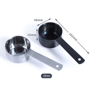 Cuchara de polvo de proteína de 30ml de acero inoxidable personalizada, cucharas medidoras de metal ecológicas - Product Image 2