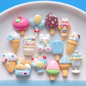 Accesorios de resina de dibujos animados con diseño de postres y comida para manualidades DIY, pegamento en crema, para fundas de teléfono móvil, accesorios para el cabello, accesorios para vasos de agua y hebillas para zapatos - Product Image 1