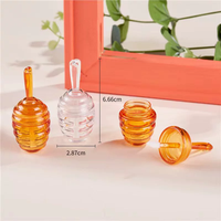 Mini 5ml en forme d'abeille brillant à lèvres Tube vide bouche Tube rouge brillant à lèvres bouteille de distribution logo personnalisable