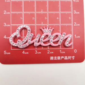 Acessórios de Luxo por Atacado em Resina Flatback para Sapatos, Letras com Diamantes de Desenho Animado, <span class=keywords><strong>Charms</strong></span> de Grife para Sapatos e Decoração de Capas de Celular - Product Image 3