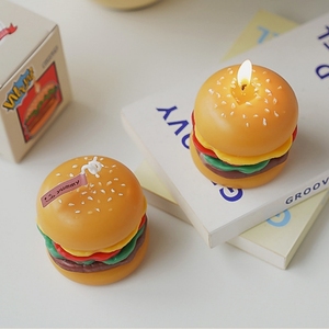 Nueva Llegada: Velas Estéticas con Diseño 3D de Hamburguesa para Amantes de la Comida Rápida, Regalo Creativo para Decoración del Hogar - Product Image 2