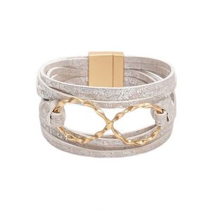Cord Leather <b>Bracelet</b> Seamless Best Seller Nickel-free Vacuum Plating Holiday Gift for Women Lightweight Comfort Fit - Product Image 5