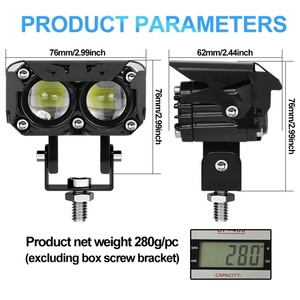 Faro Delantero de Doble Color para Motocicleta, 16.5W, 9-8v, 2 Ojos, Luz Alta y Baja, Faro Modificado para Vehículo Eléctrico - Product Image 6