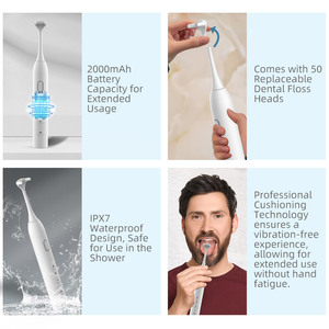 Hydropulseur dentaire électrique portable rechargeable par USB, cure-dent, gratte-langue, en ABS, personnalisable OEM, modèle blanchissant les dents - Product Image 2