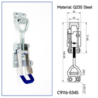 Serrure à ressort verticale réglable à dégagement rapide en fer galvanisé sur mesure pour boîte à outils et valise OEM/ODM