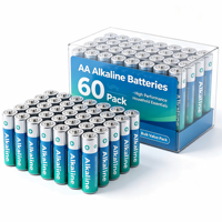 Piles alcalines AA LR6 1,5 V haute performance, lot économique de 60 pièces, fabrication OEM pour jouets et appareils électroniques