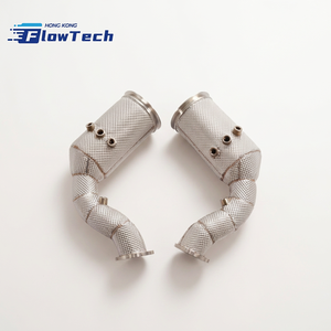 Downpipe de alto rendimiento con escudo térmico y OPF para Porsche Cayenne 9YA 9Y3 2.9T V6 Biturbo SS304, conexión directa, Euro 5, 200 celdas - Product Image 2