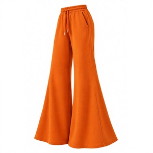 Nouvelle Collection : Pantalons Évasés et Droits Taille Basse Couleur Unie pour Femme, Personnalisables avec Logo et Grandes Tailles Disponibles - Product Image 1