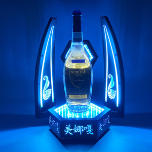 Exhibidor de Acrílico con Iluminación LED Azul Hielo para Botellas de Vino, Cócteles, Champán, KTV y Bares - Product Image 2