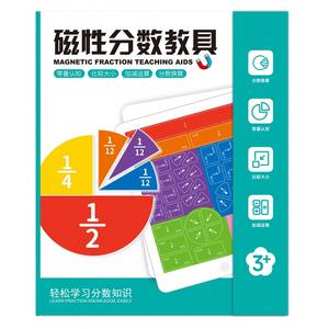 ชุดอุปกรณ์ช่วยสอนเศษส่วนแม่เหล็ก 102 ชิ้น สำหรับการเรียนรู้คณิตศาสตร์ ชั้นประถมศึกษาปีที่ 3 ของเล่นเสริมพัฒนาการทางคณิตศาสตร์สำหรับเด็ก - Product Image 5