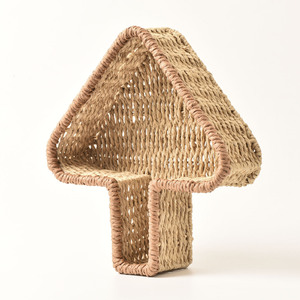 Handmade Woven Paper Rope Storage <b>Basket</b> Rectangle Desktop Organizer Living Room Snack <b>Tray</b> Household Storage - Product Image 3