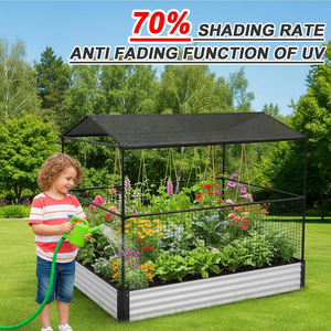 Toile d'ombrage noire en maille HDPE respirante pour plantes, légumes, serres, patios, poulaillers et nichoirs pour chiens - Product Image 5