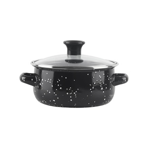 Émail revêtement en marbre bouton en bakélite en <span class=keywords><strong>acier</strong></span> au carbone ustensiles de cuisine <span class=keywords><strong>cocotte</strong></span> - Product Image 2