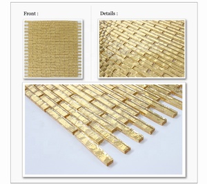 <strong>20x20</strong> gold <strong>color</strong> glass mosaic <strong>tile</strong> for kitchen - Product Image 4