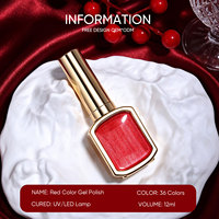Hanyinails OEM 12ml Vernis Gel Rouge 36 Couleurs Soak-off UV LED Non Toxique Végan DIY Designer Écologique Fournisseur d'Usine