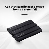 Samsung T7 Shield USB Tipe-c 3.2, Hard Drive Seluler Solid State 500GB 1TB 2TB Kecepatan NVMe 1050MB/Dtk untuk PC