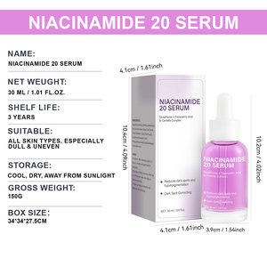 Esencia Facial Mayorista de Niacinamida 20% para Manchas, 30ml, Iluminadora, Rejuvenecedora, Hidratante y Fortificante - Product Image 5